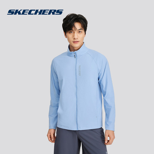 Skechers斯凯奇夏季男士速干防晒运动休闲立领梭织外套 P225M157