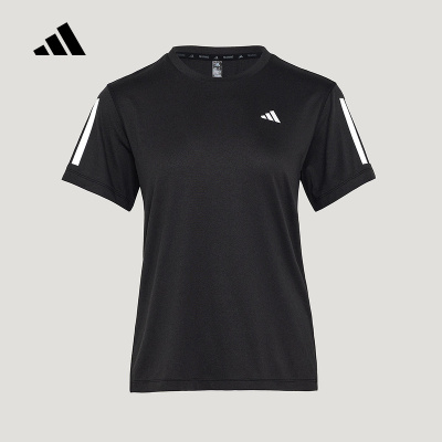 adidas阿迪达斯2026夏女三条纹圆领速干运动短袖T恤健身服 KU8745