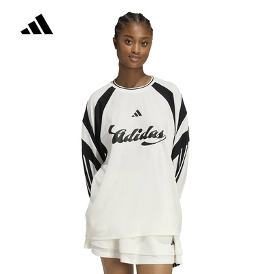 adidas阿迪达斯足球风个性运动衫春女House of Tiro长袖T恤KC4007