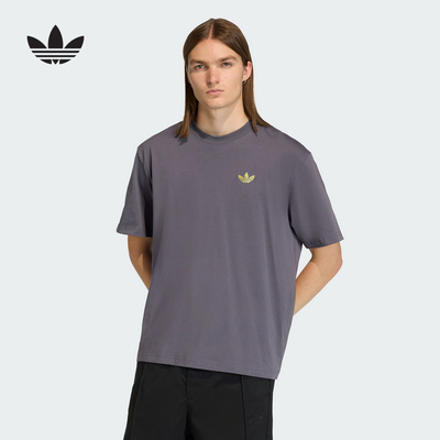 adidas阿迪达斯三叶草复古足球风纯棉运动短袖2026夏男T恤 KD1429