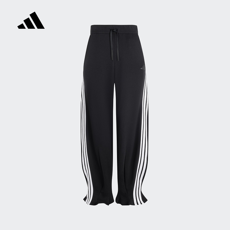 阿迪达斯2025春夏新款女子针织长裤运动休闲裤子辣妹花苞裤KC4002