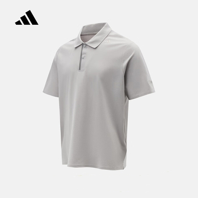 adidas阿迪达斯凉感商务翻领短袖T恤衫2026夏男休闲POLO衫 KG0819