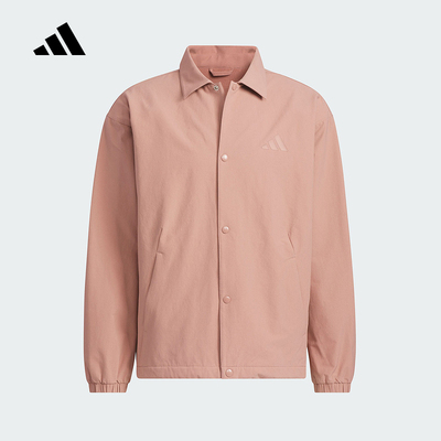 adidas阿迪达斯2025春新款翻领外套男宽松上衣运动梭织夹克JN0115
