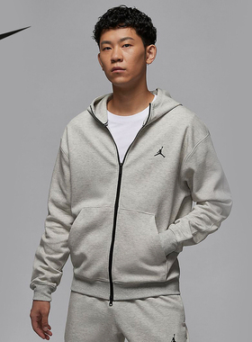 JORDAN耐克DRI-FIT速干外套开衫卫衣男运动连帽夹克FV8603-050