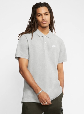 Nike耐克POLO衫男装灰色翻领短袖T恤CJ4457-063