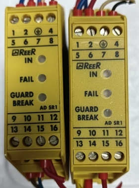 议价意大利REER安全继电器AD SR1，实物拍摄。黄色外壳，型