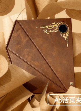 宣叙立式A5活页手账本星辰极光——展示收纳本活页夹卡册吟游之歌