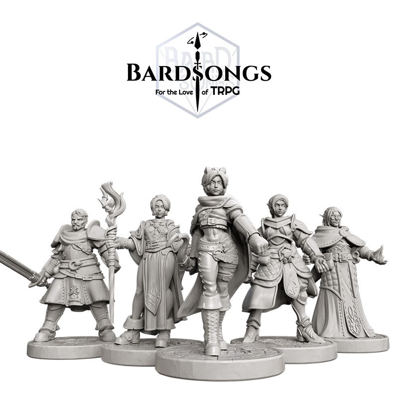 磁吸替换棋子吟游之歌跑团模型 DND龙与地下城素组版罗曼司微缩