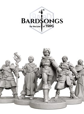 磁吸替换棋子吟游之歌跑团模型 DND龙与地下城素组版罗曼司微缩