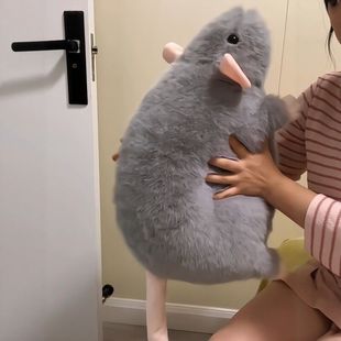 花枝鼠玩偶可爱仿真玩偶毛绒玩具灰老鼠公仔睡觉抱枕礼物送女友
