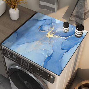 简约纯色滚筒洗衣机防尘罩盖垫冰箱盖布吸水防滑床头柜台面垫子