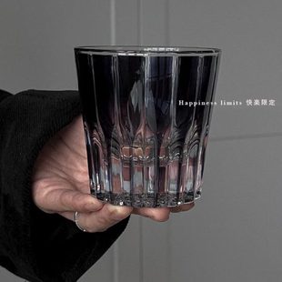 复古江雕刻切 户ins风子轻奢玻璃杯高水晶芒颜值星威士忌酒杯日式