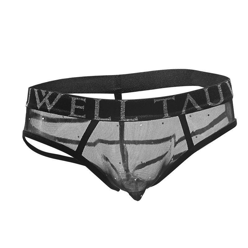 TAUWELL新款三角内裤 欧美性感情趣网纱男裤衩透气舒适镂空三角裤,女士内衣/男士内衣/家居服,男丁字裤,淘宝优惠券,粉丝福利购,淘宝优惠卷