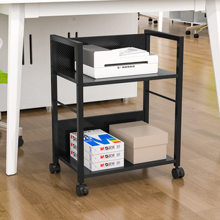 打印机置物架办公室主机箱托架可移动家用落地双层收纳储物架