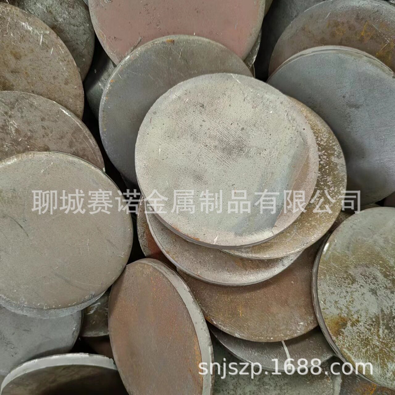 A3钢板配重圆片法兰圆片打孔底座圆盘转孔加厚配重块钢板底座铁片