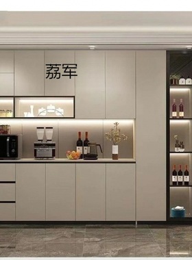 LJLJ酒柜餐边柜一体靠墙现代简约餐厅厨房高柜橱柜客厅大容量储物