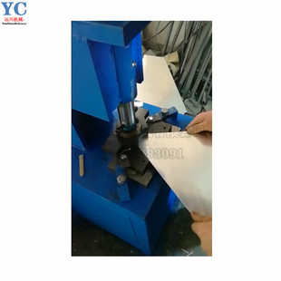 标志牌剪角机 气动款铝板切角机 切圆压边 脚踏开关式铝板剪角机