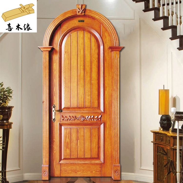 南京厂家拱形门圆形门弧形门法式风格异形门室内卧室门半圆木门