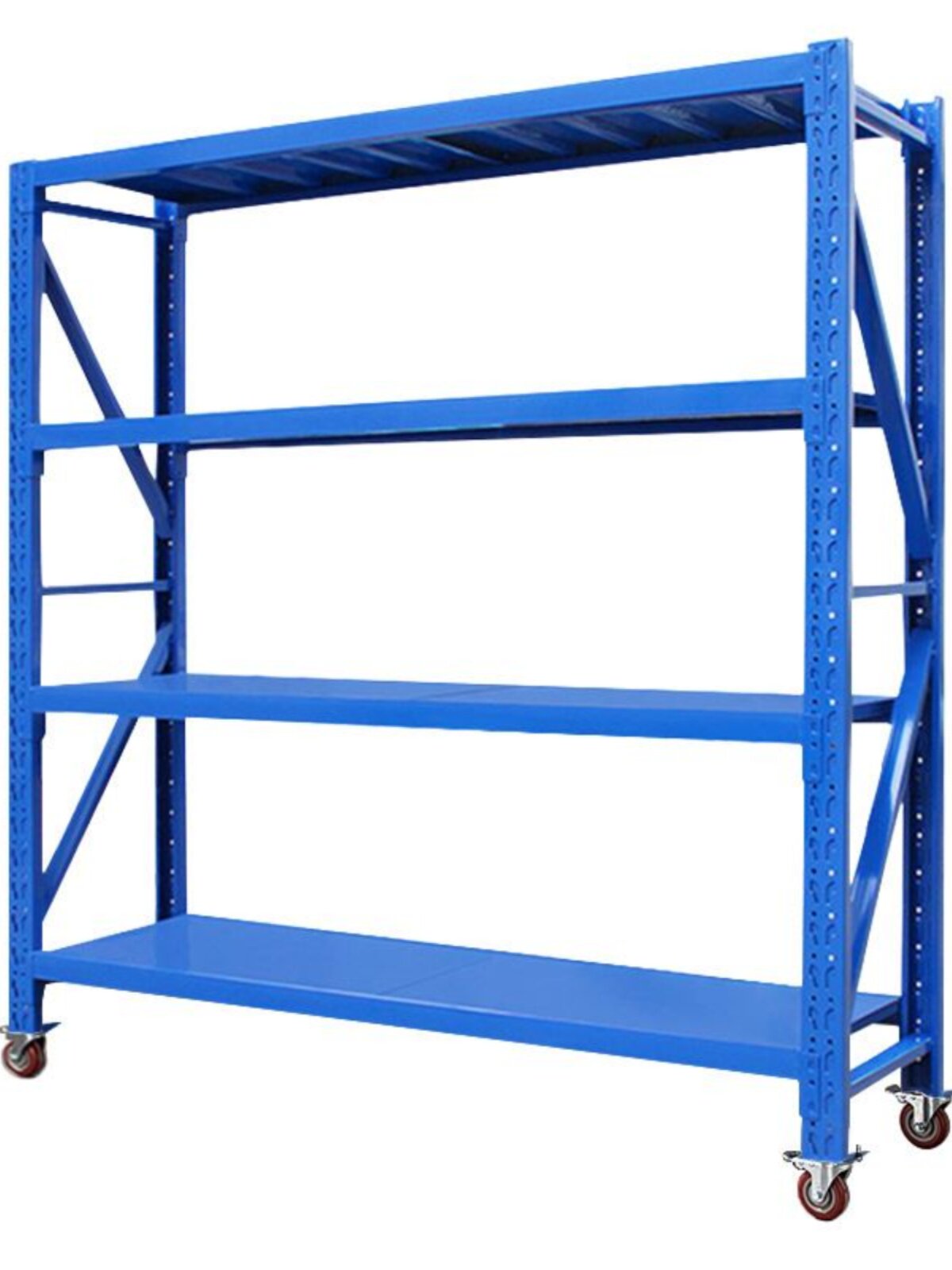 促带脚轮子可移动货架仓储中型货架简易组装家用轻型置物架移动品