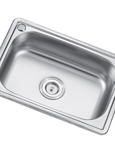 促304单槽盆水池大洗碗池厨房家用加厚小洗手盆单盆水槽不锈钢品