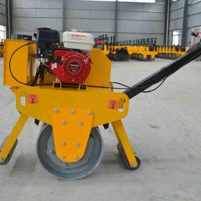 小型压土修路设备单钢双钢座驾手扶式压路机