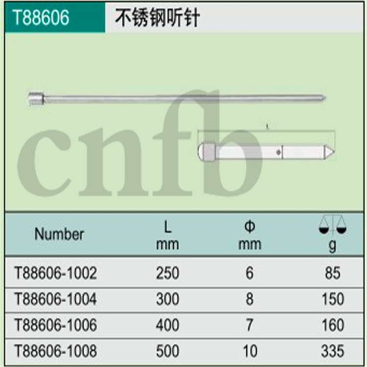 T8606 天津桥防CNFB 不锈钢听针 无磁工具