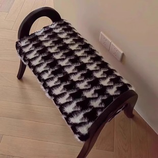 北欧中古风轻奢换鞋 凳北欧入户玄关小凳子复古脚蹬卧室沙发凳2003