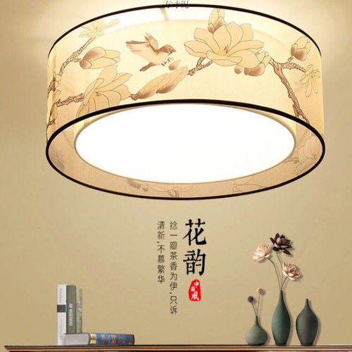 新中式圆形LED吸顶灯2025