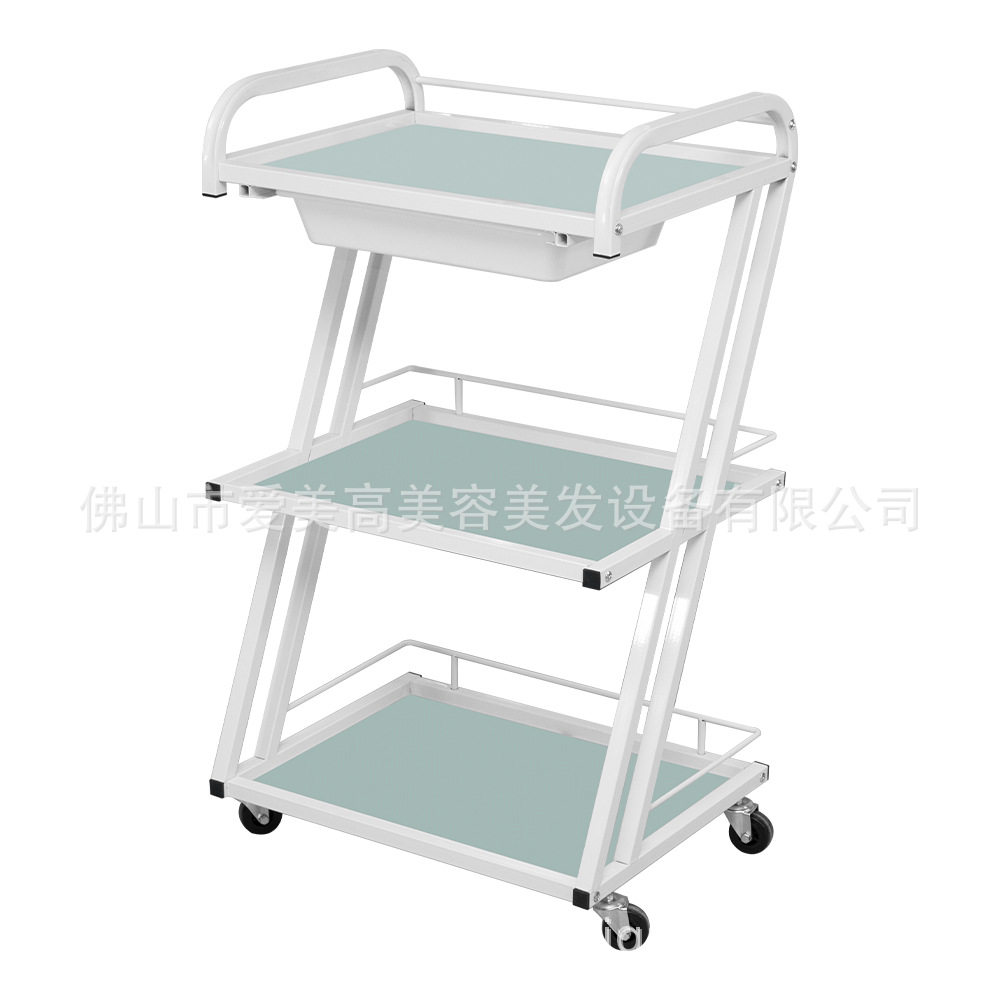 美容美发美甲三层化妆品收纳车