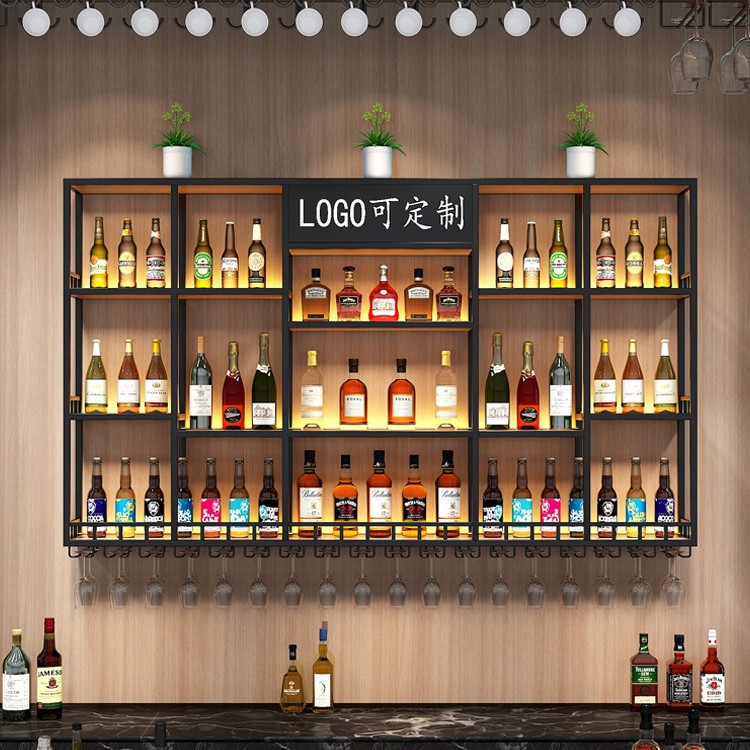 吧台简约挂墙式红酒架餐厅壁
