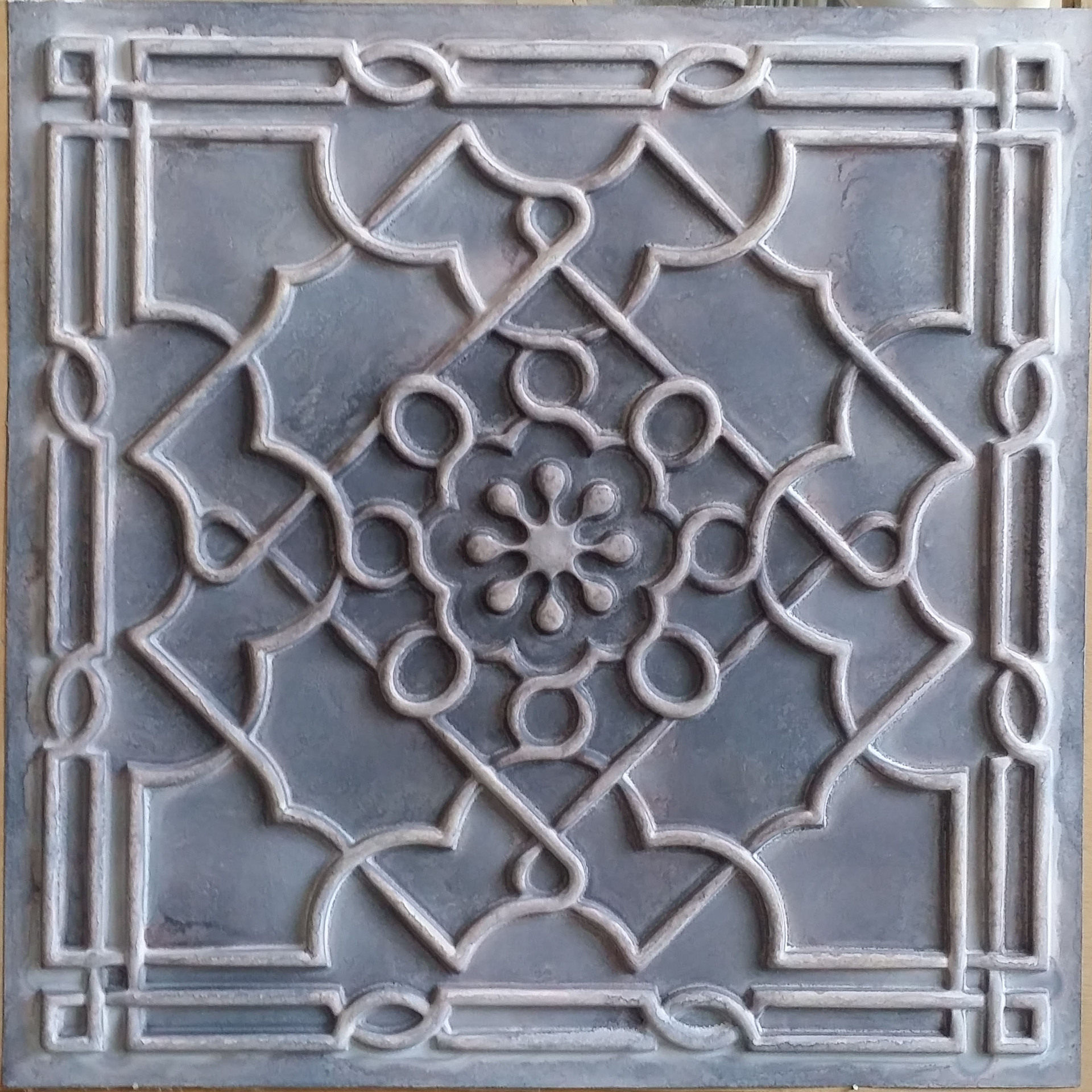 605x605mm 美式仿古吊顶天花板特色酒吧咖啡馆墙面装饰 旧木 PL09