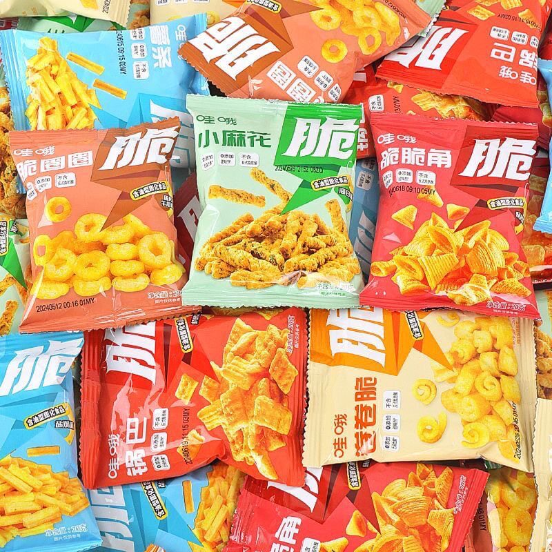 哇哦小零食锅巴门店同款虎牙脆小包装脆脆角妙脆角火锅休闲食品