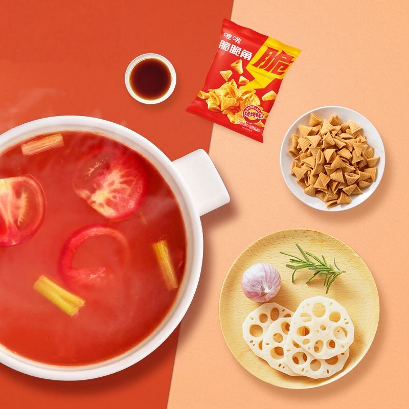 哇哦小零食锅巴门店同款虎牙脆小包装脆脆角妙脆角火锅休闲食品