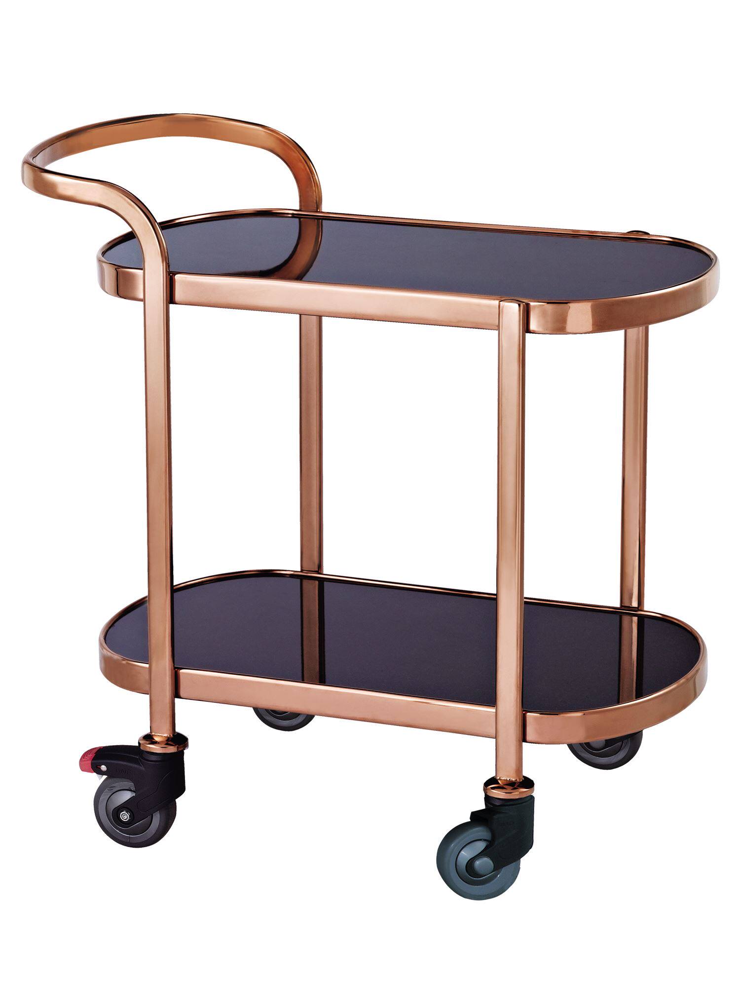 c-92服务车高档ktv宾馆不锈钢蛋糕车玫瑰金酒水车手推车推车