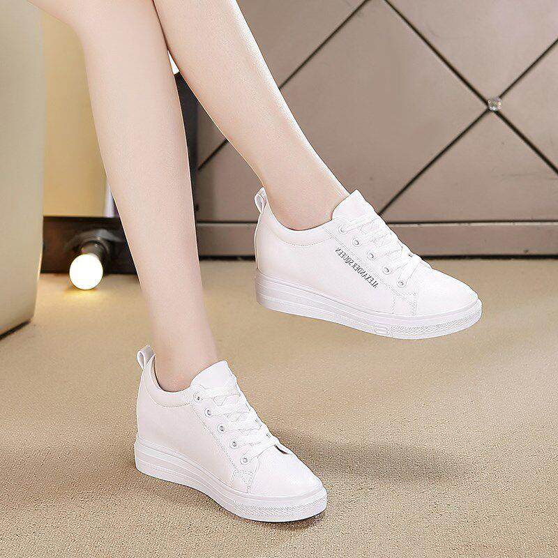 潮牌真皮内增高女鞋2025春秋新款厚底百搭韩版运动鞋休闲小白鞋女,女鞋,浅口单鞋,淘宝优惠券,粉丝福利购,淘宝优惠卷