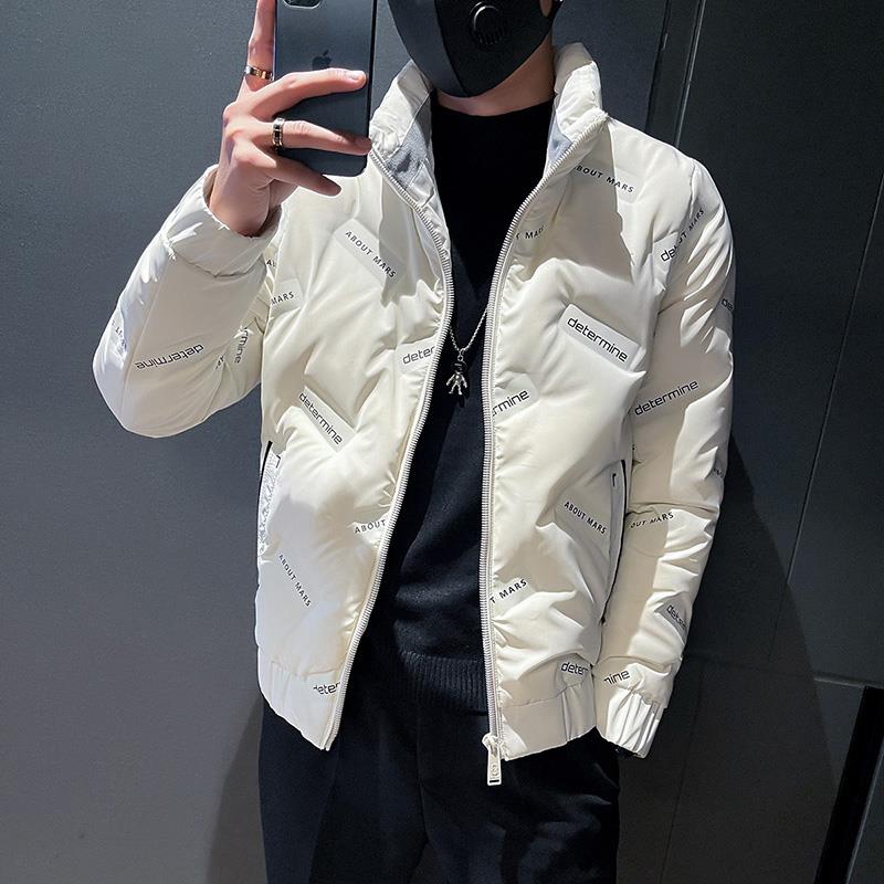 羽绒服男款冬季2025年新款轻薄款保暖立领短款棉衣男士白鸭绒外套