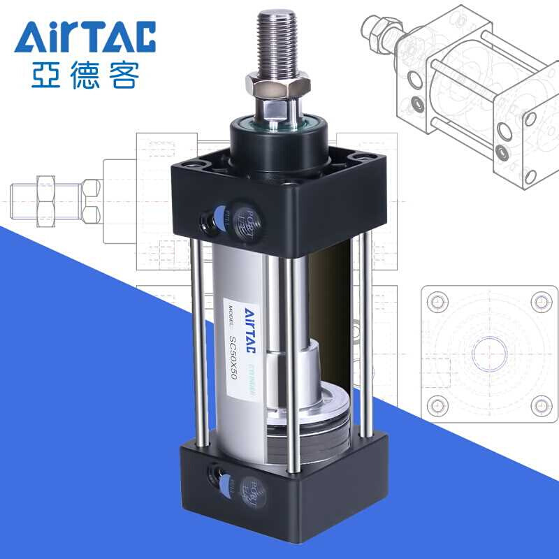 亚客气SC大推力标准气缸SC32/40/50X25X50德X100X125缸X150X175X2-封面