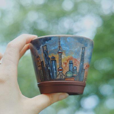 【外国人礼物】吴风堂 | 必选国风礼物 送领导/朋友 手绘紫砂杯