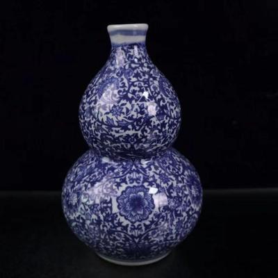 厂古玩杂件瓷器仿古青花绿釉天球花瓶冬瓜瓶竹节笔筒纯手工