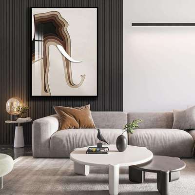 布尔诺轻奢镂空画玄关走廊装饰画墙壁抽象骏马客厅高档竖款实物画