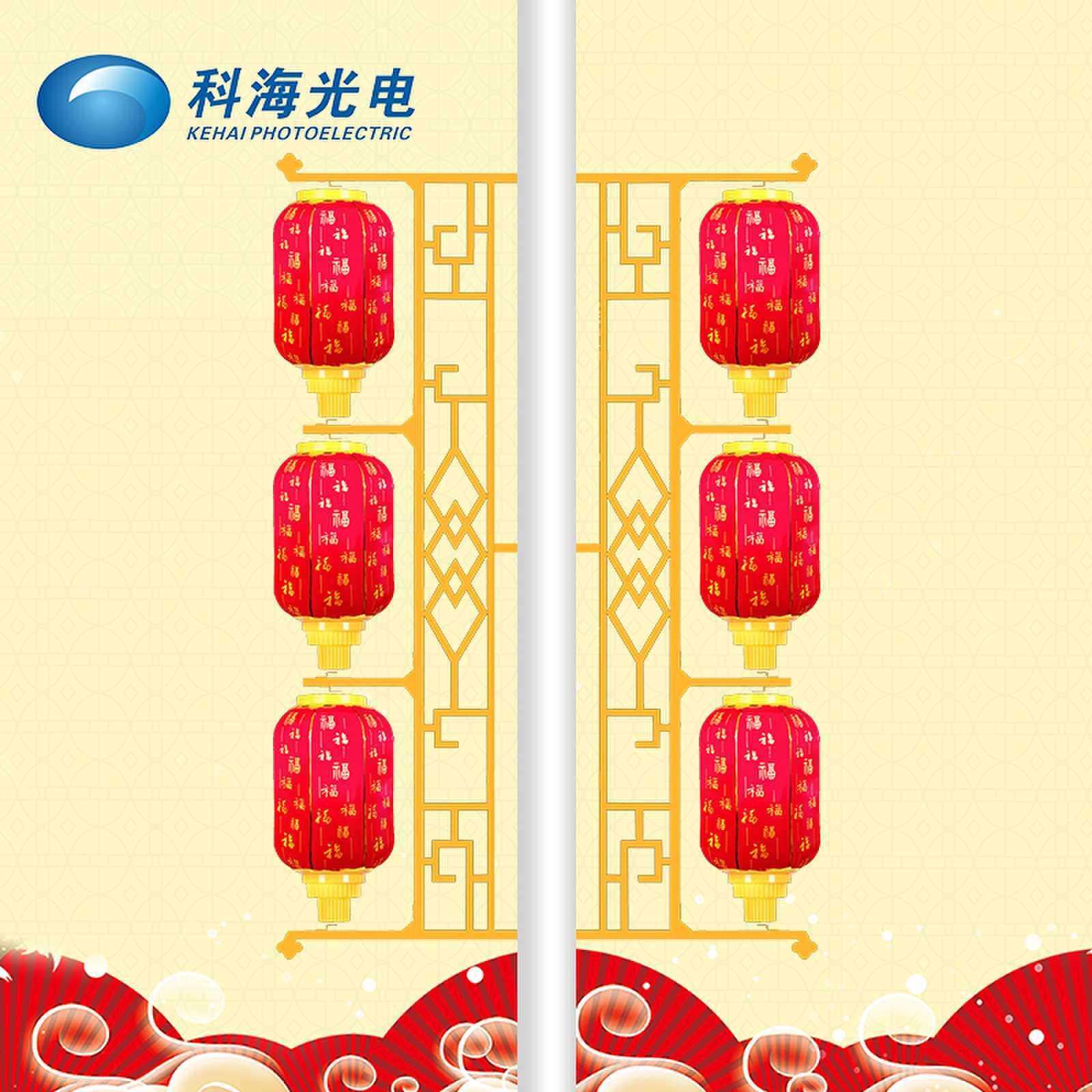 厂家直供户外防水创意红色三窜红色喜庆led灯笼景观灯挂件