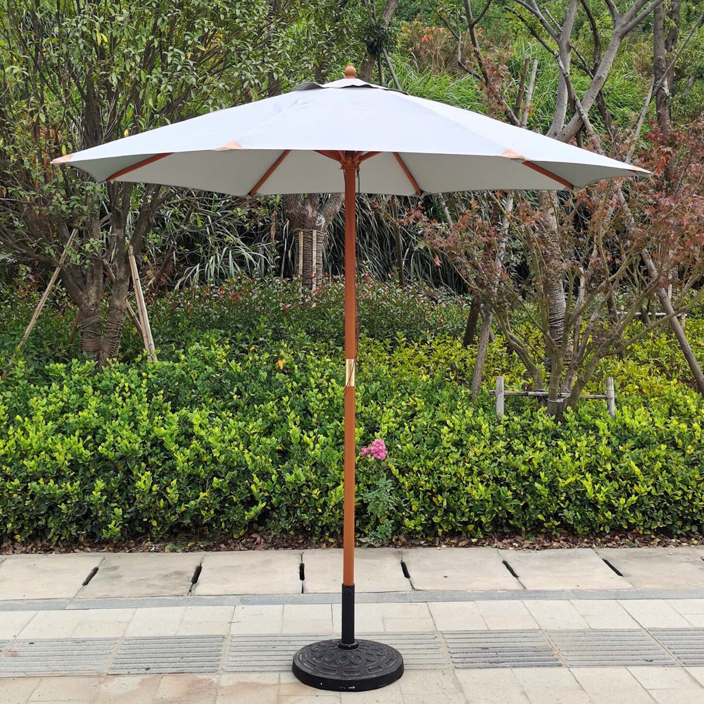 多色纯色遮阳伞木伞八股别墅伞沙滩伞庭院伞晴雨伞