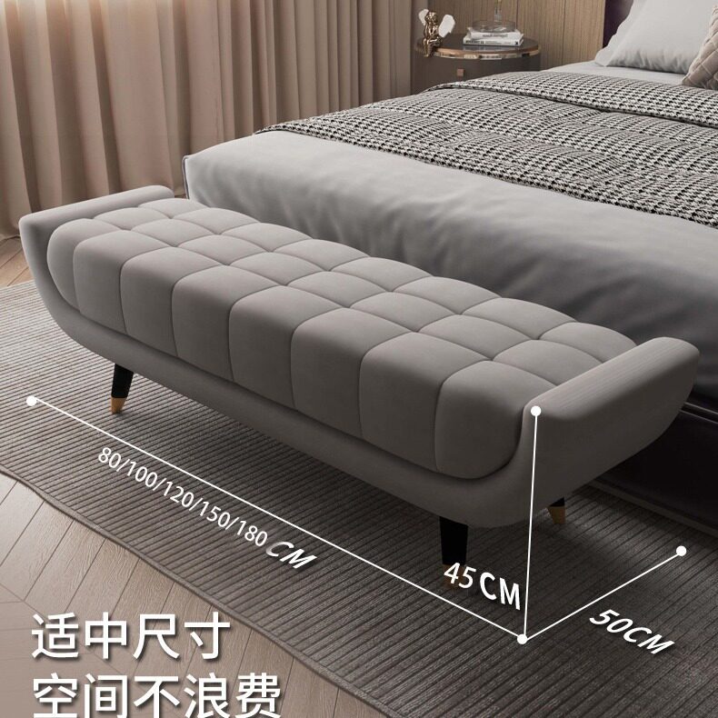 换鞋凳轻奢高级感设计师入门高端法式复古创意个性主卧床尾凳床榻