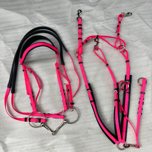 水勒缰pvc防水水勒缰绳马鞍马具耐力赛赛马合金配件胸带低头革