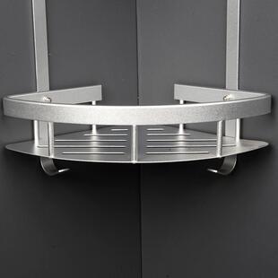 太空铝浴室置物架免打孔卫生间墙上三角架承重力强壁挂式放沐媛洛