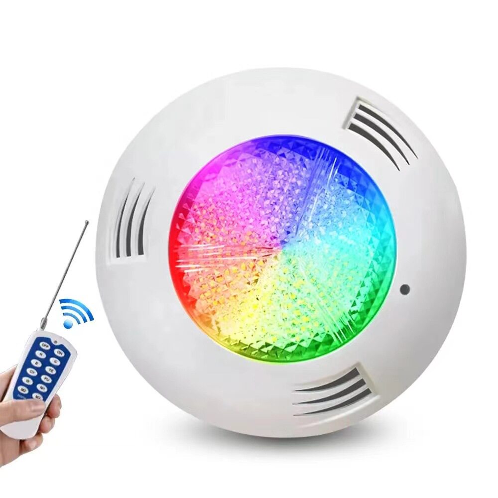 LED泳池专用水底灯12V防水挂壁式七彩户外照明