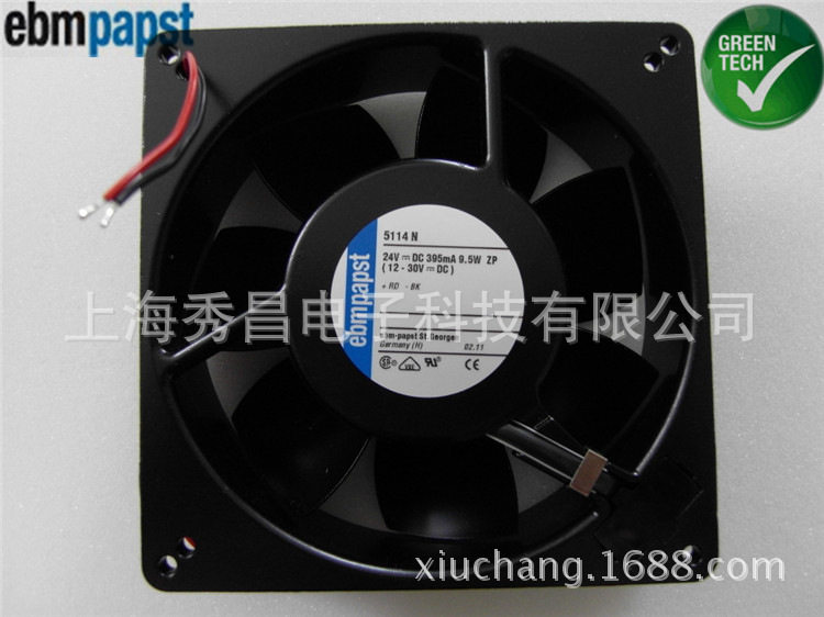 5114N/SU 24V 9.5W 三线原装德国ebmpapst 135*135*38MM 进口风扇