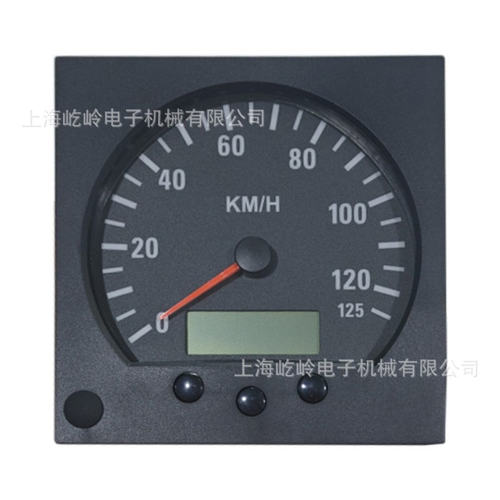 140MM卡车改装通用脉冲速度表 方形测速表里程可调带超速报警