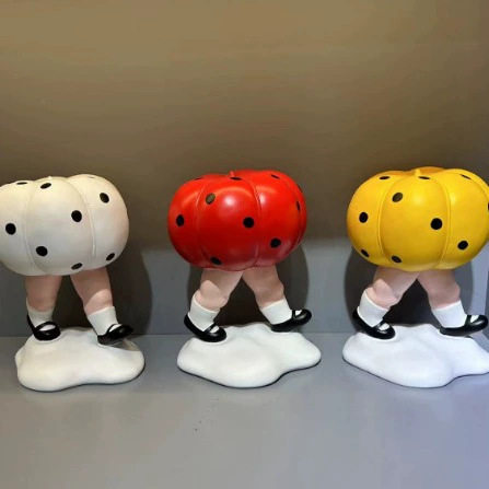 现代简约创意抽象南瓜摆件样板房售楼处桌面书柜书架软装饰品工艺