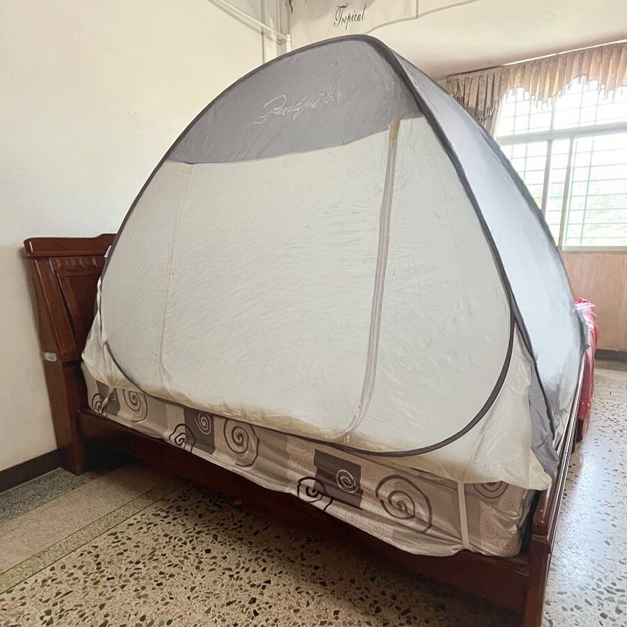 防风保暖蚊帐免安装帐篷公园户外露营遮光家用双人1.5/1.8m蒙古包